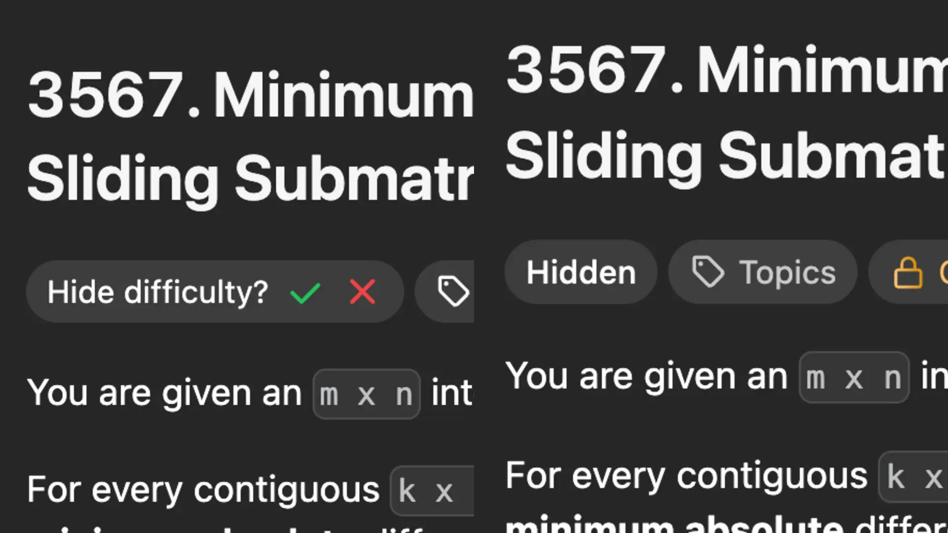 Chrome extension hiding LeetCode difficulty for focused coding practice