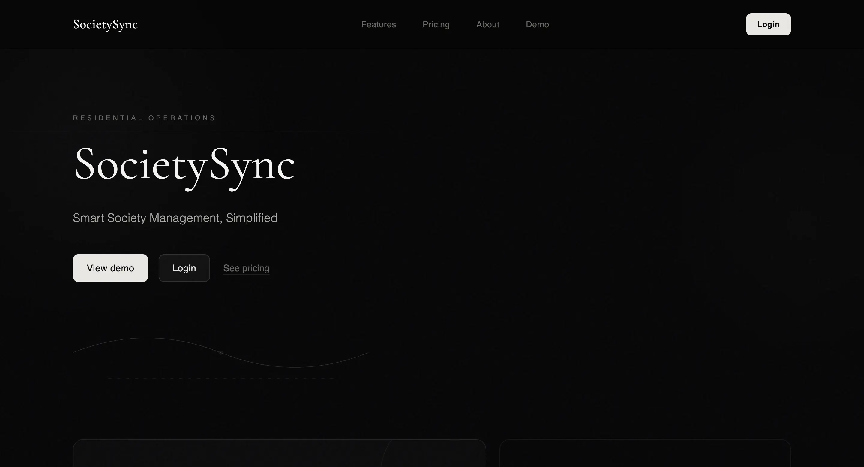 Society management platform with role based access and ticketing